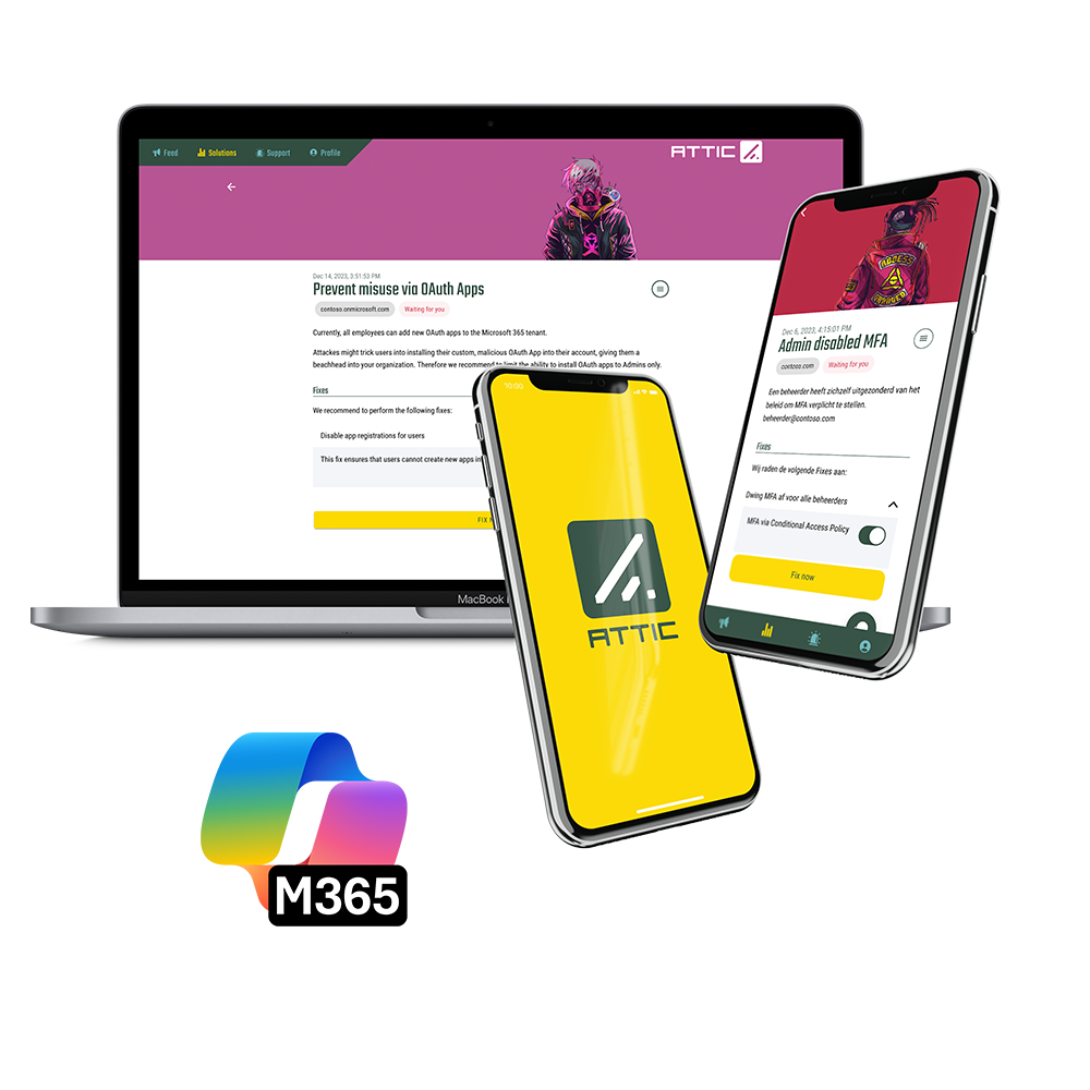 Attic Security M365 dashboard